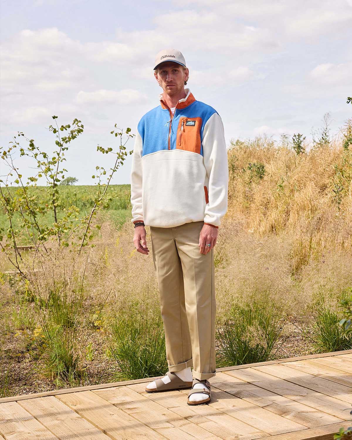 Blue & Orange Signature Pocket Microfleece - Image 3