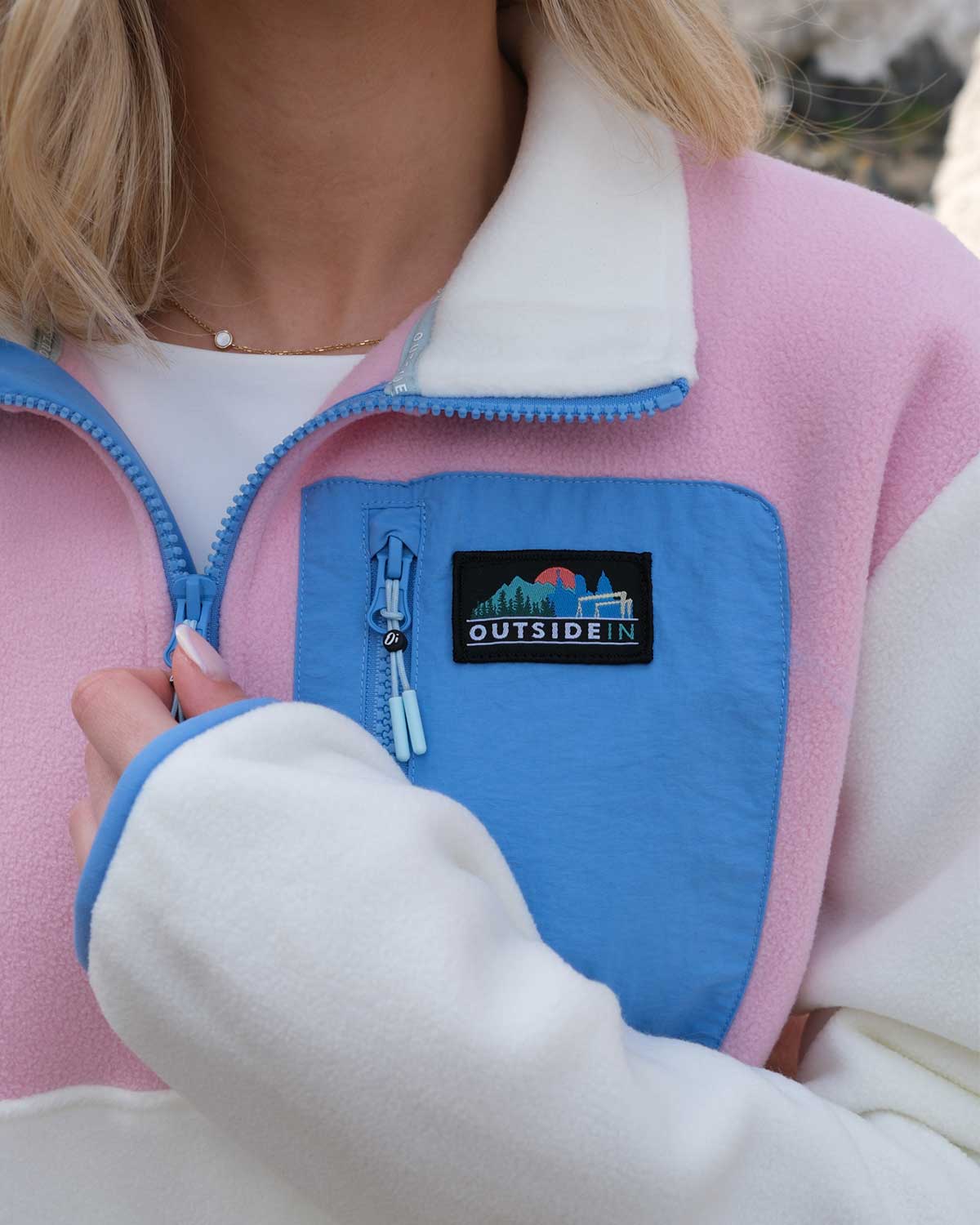 Pink & Blue Signature Pocket Microfleece - Image 3